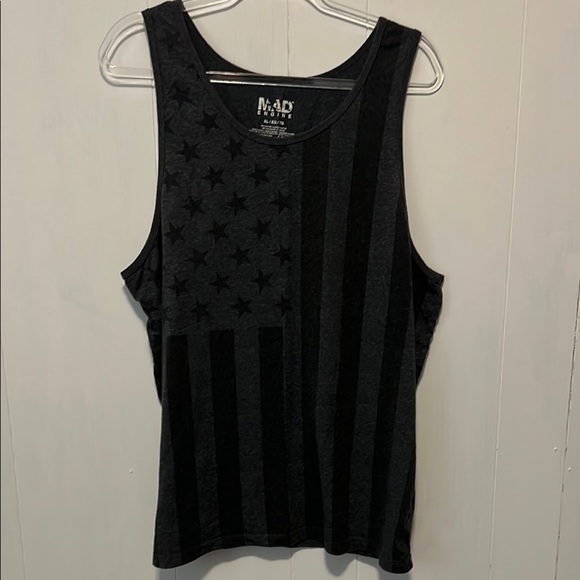 Men's Black Stars And Stripes Graphic Tank Top - Picture 1 of 4
